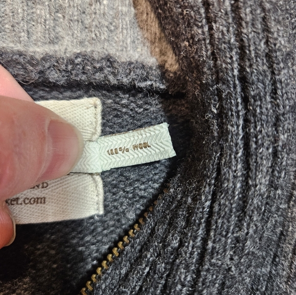 Aran Sweater Market Irish Wool Quarter Zip XL - Picture 4 of 9